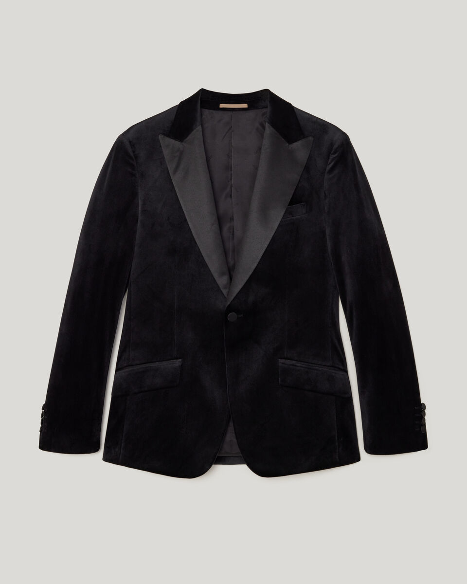 Velvet Black Tie Tuxedo, Black, hi-res